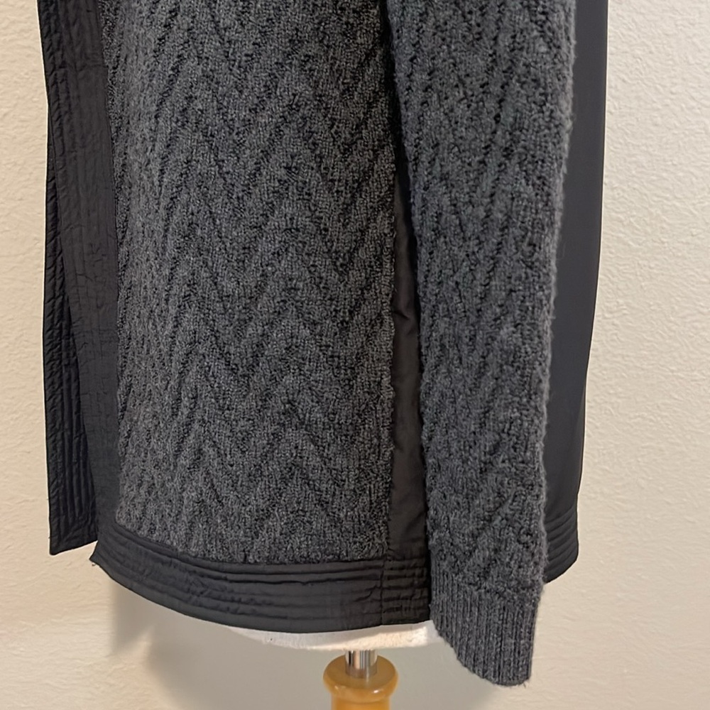 Lafayette 148 New York Charcoal Chevron Knit Open-Front Blazer - Picture 7 of 10